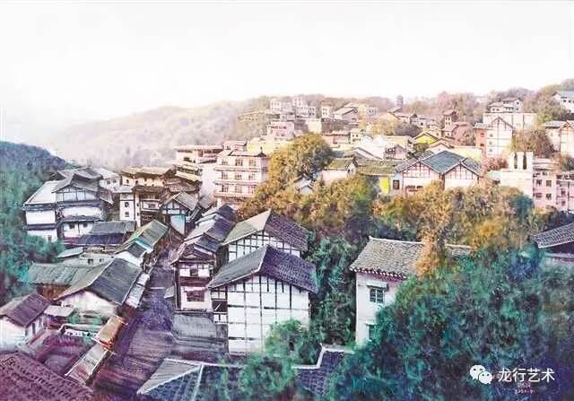 《走馬古鎮》油畫 翁凱旋（著名油畫家）