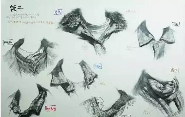 重慶美術(shù)培訓(xùn)畫室教你衣領(lǐng)怎么畫？不同材質(zhì)衣領(lǐng)刻畫方法都有！