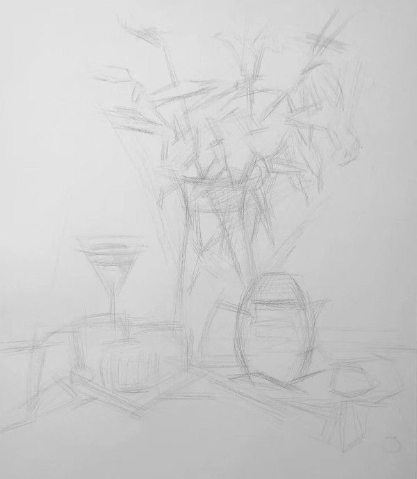 不知道花卉素描怎么畫？來看看別人是怎么畫的
