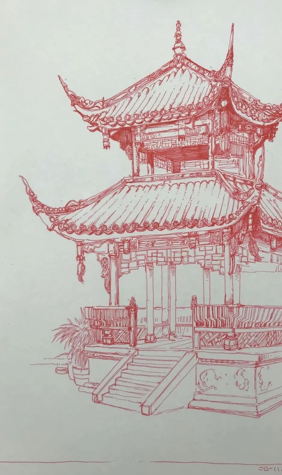 【重慶美術(shù)校考寒假特訓營】重慶龍行藝術(shù)線上寒假課程第三講：風景速寫基礎！圖十