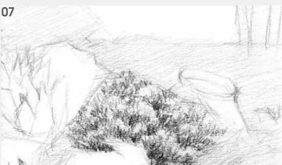 素描場景實操教程！花園一角怎么畫？重慶畫室學子看過來！圖八